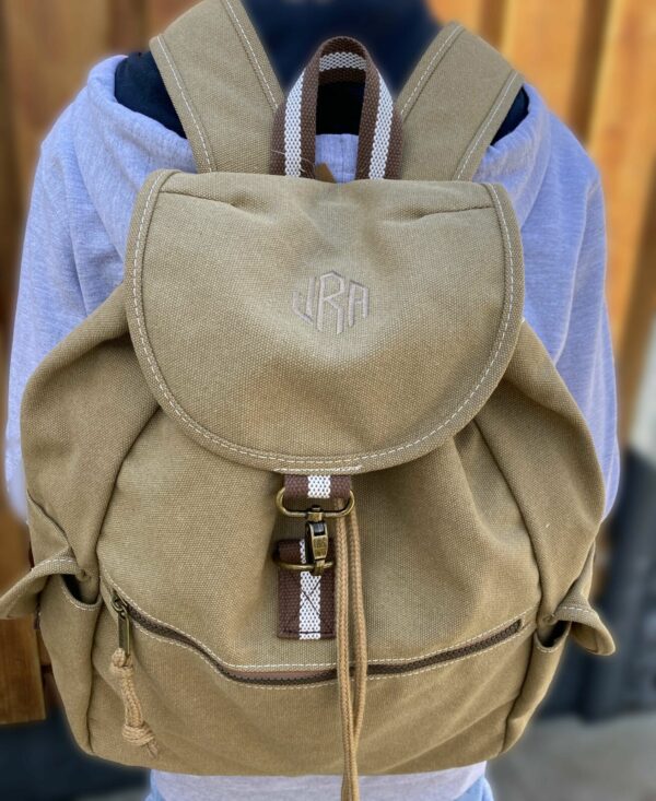 Vintage canvas backpack