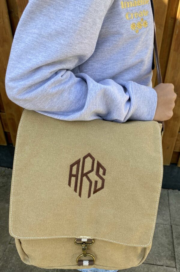 Vintage canvas messenger